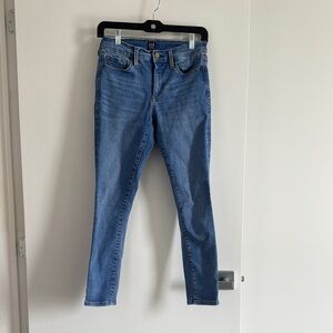 GAP Mid Rise Skinny Jeans 27P | Ankle Length Indigo Blue Denim